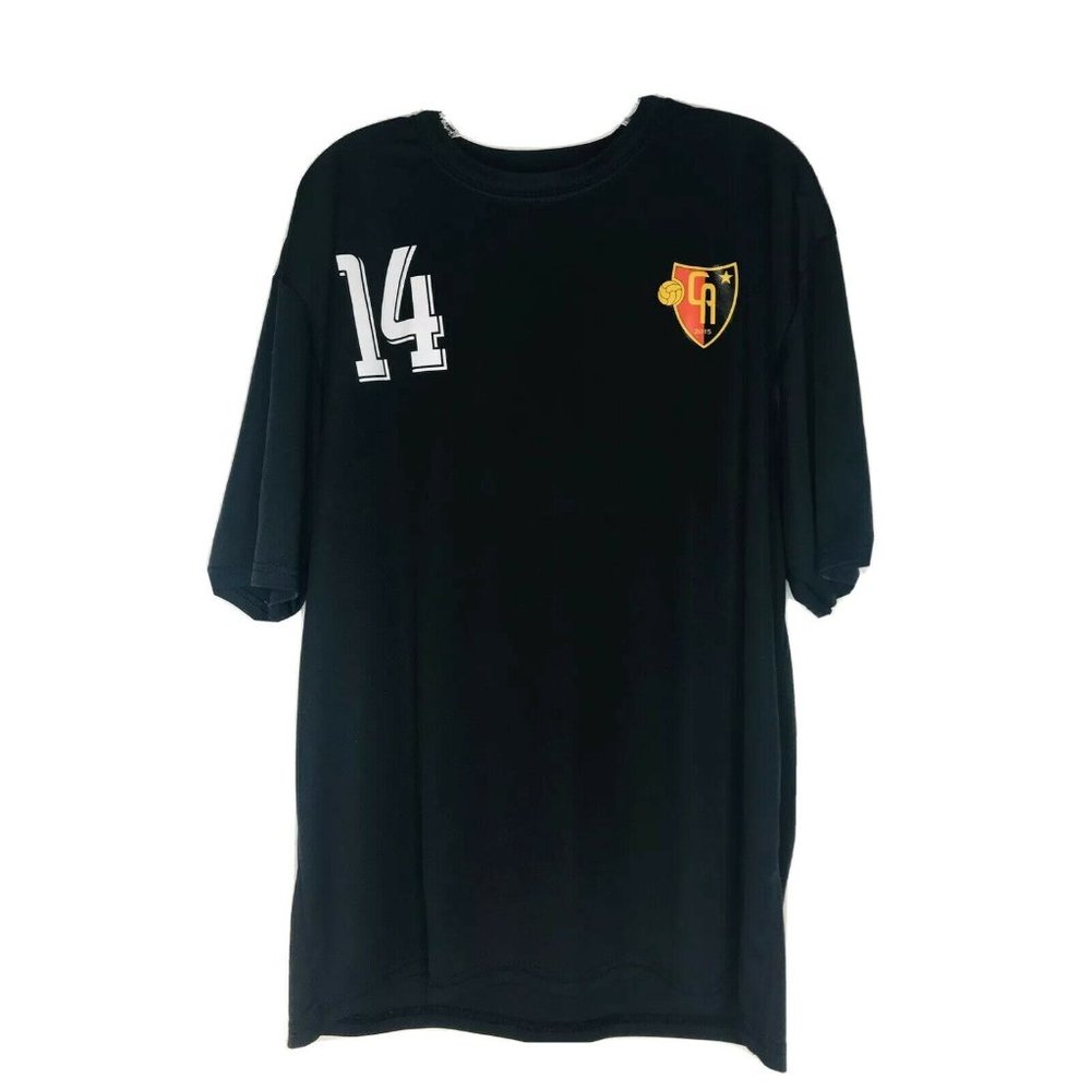 A4 Soccer T-shirt Jersey Black XL Polyester “CA” Crest No Defects Clean Crisp